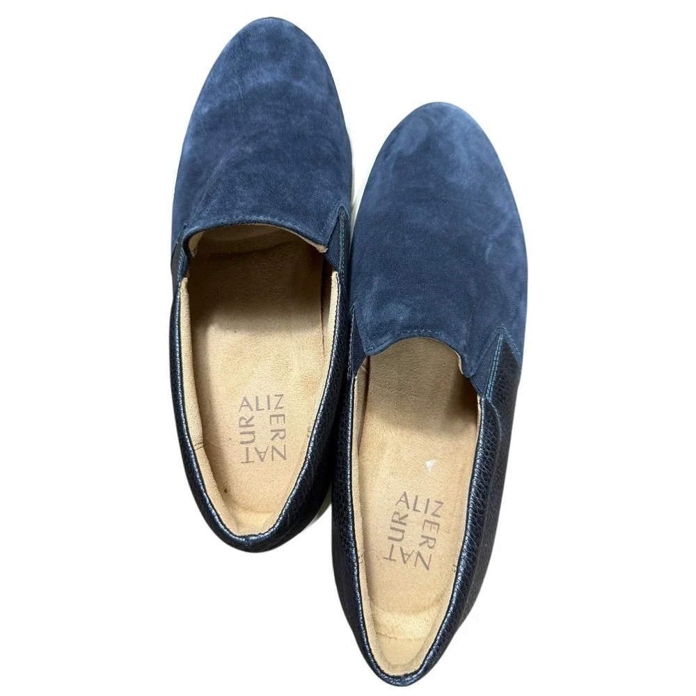 Naturalizer‎ Selah Slip On Sneakers Navy Suede Leather Comfort Womens 10W